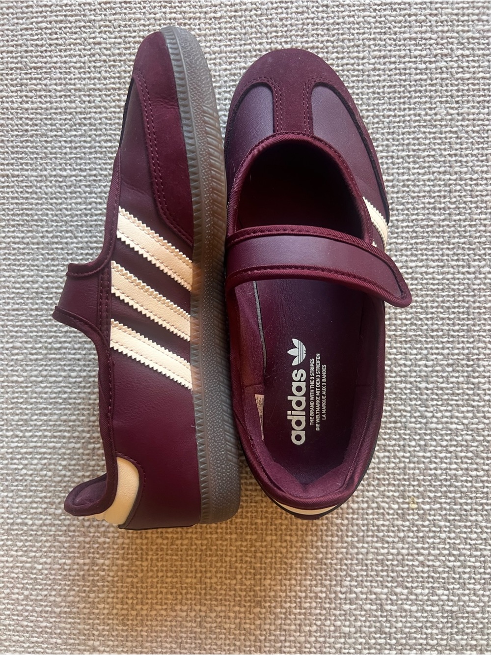 Adidas Burgundy Mary Jane Sneakers Women’s Size 8